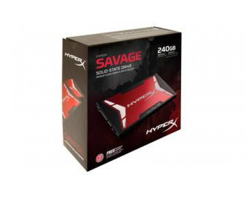Твердотельный диск 240GB Kingston SSDNow HyperX Savage, 2.5", SATA III, [R/W - 560/530 MB/s] Upgrade Bundle + 3.5" адаптер + 2.5" USB External Box